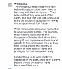 honea comment indigenous tribes