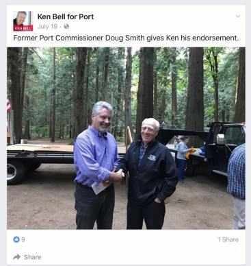 ken bell at whatcom republicans picnic with doug smith