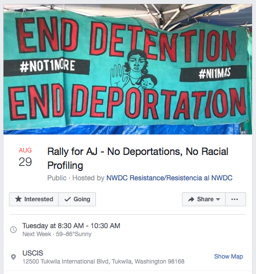 rally for aj nwdc resistance